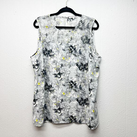 Violet & Claire Tops - Violet & Claire Top Women 2X Sheer Lightweight Dark Floral Fairy Relaxed Comfort